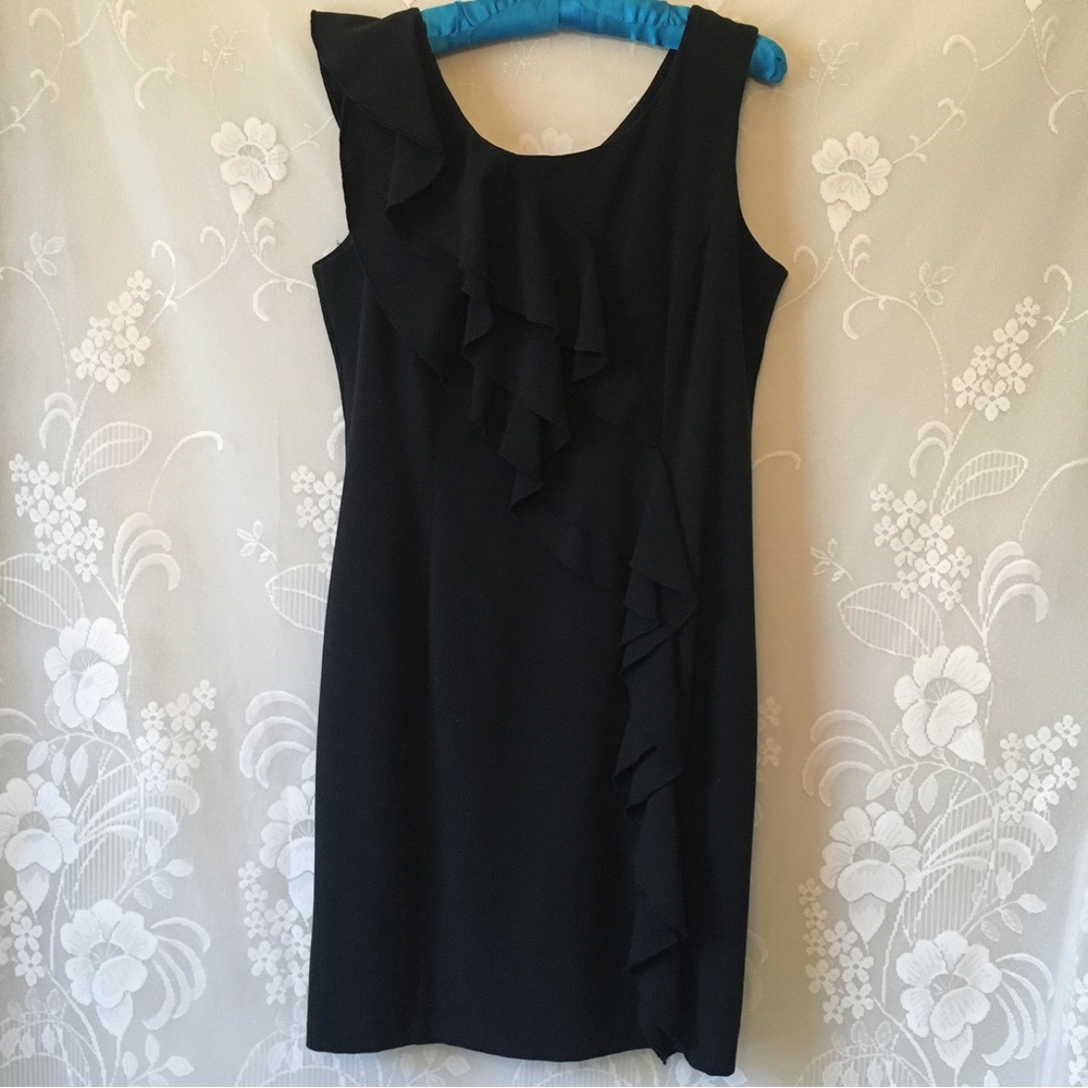 Chic Emma & Michele Black Ruffle Statement Dress